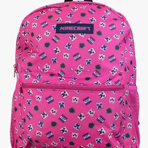 Pink minecraft Kids Backpack